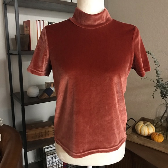 MADEWELL Velvet Mockneck Tee Sz XS - Picture 5 of 8